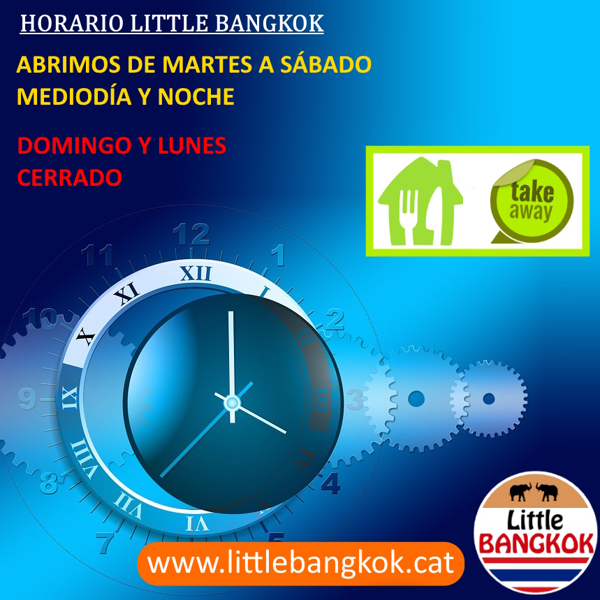 Horario Little Bangkok Martes a Sábado