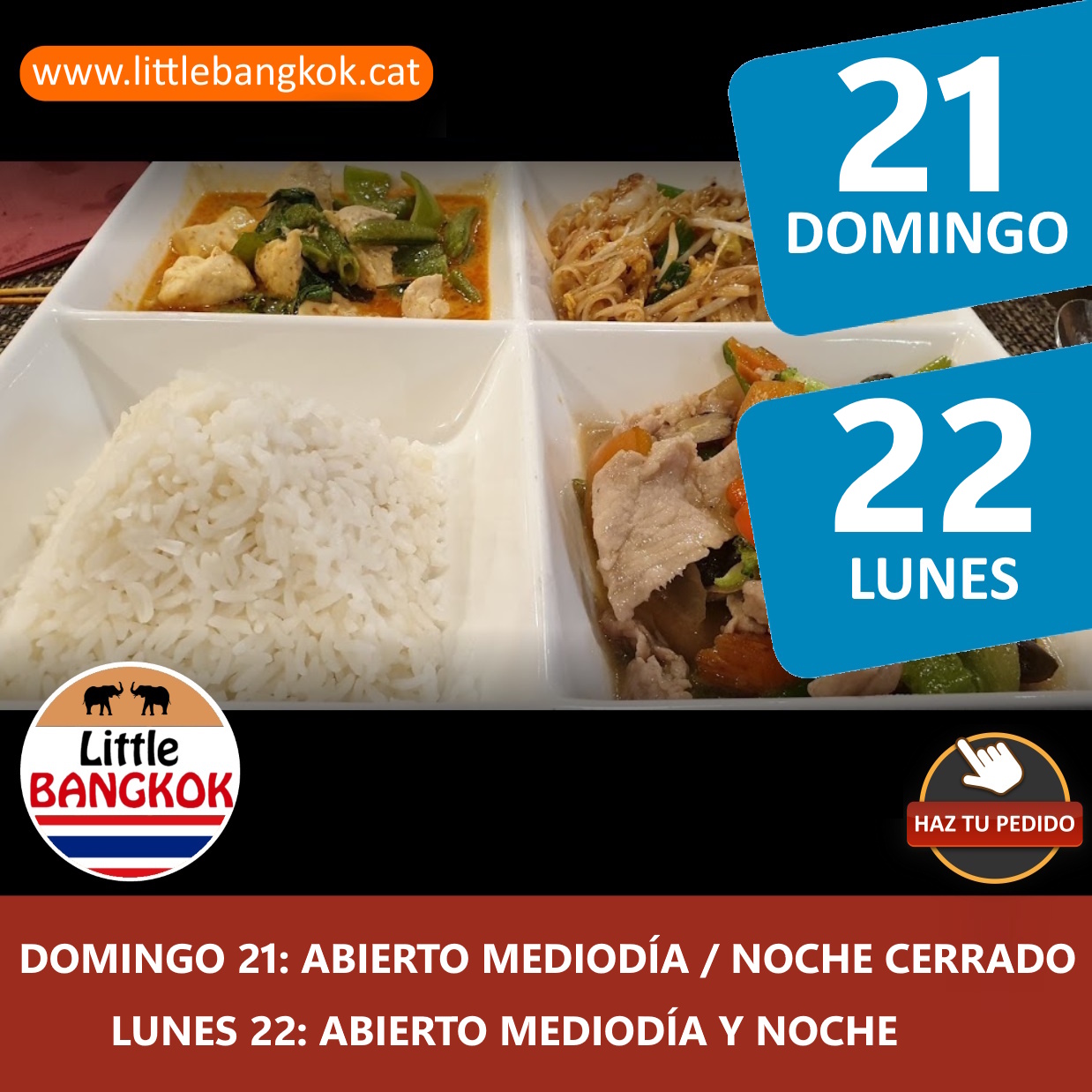 Abierto 2 días - 21 y 22