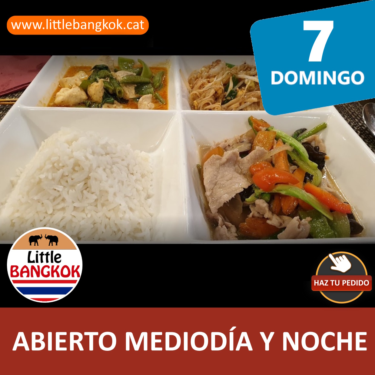 Abierto Mediodía y noche